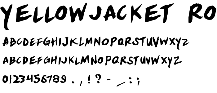 Yellowjacket Rotate font